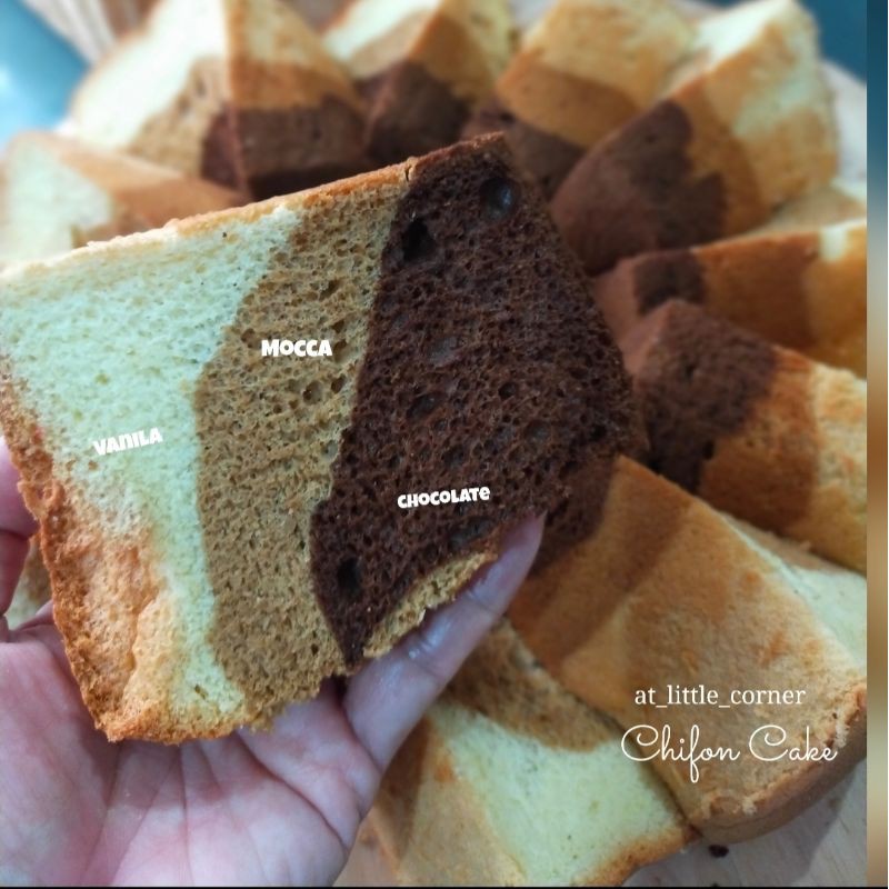 

Chifon cake vanila moka coklat