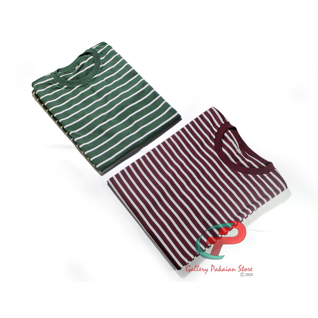 KAOS STRIPE PRIA DEWASA MURAH LENGAN PENDEK kaos strip salurgaris small distro size M.L.XL