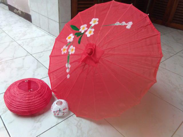 Payung Geulis - Payung Hias Satin 56 Cm - Fabric Umbrella