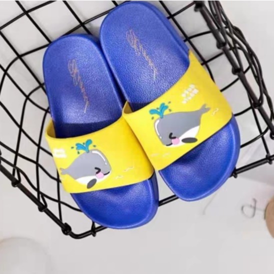 HappyOliver [ SUPER PROMO ] SANDAL SHARK Sandal selop karet lucu anak, Sandal anak motif animal lucu