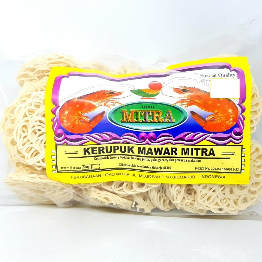 

MITRA KERUPUK MAWAR 500gr | KRUPUK OLEH KHAS SIDOARJO JAWA TIMUR
