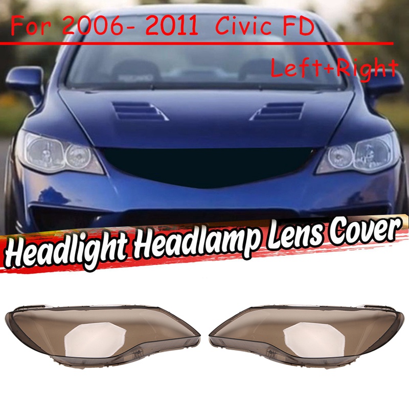 Car Left Side Headlight Lens Lamp Shade Shell Cover for 2006 2007 2008 2009 2010 2011 Honda Civic FD 8Th