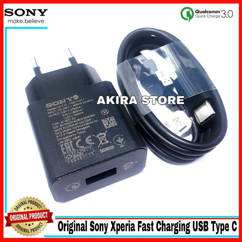 Charger Casan Sony Xperia USB C Original 100% Fast Charging Type C UCH 12