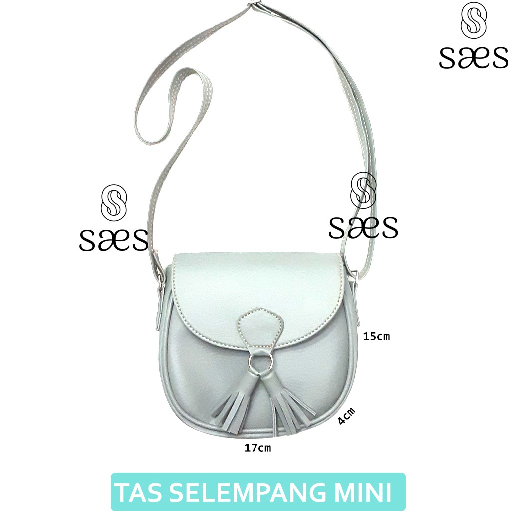 SAES ADENIUM SLING BAG VINTAGE PINK Tas Selempang Mini Terbaru Wanita Code Oval resleting Saes shop 002