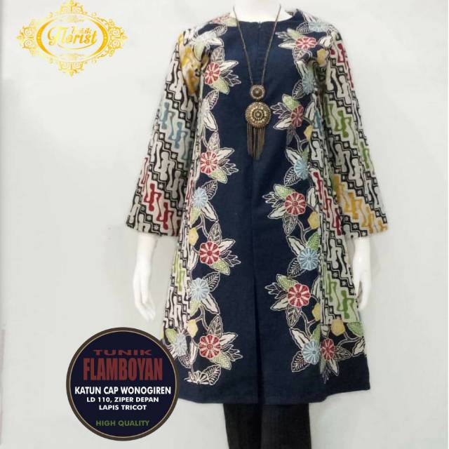 Flamboyan tunik // Batik Florist