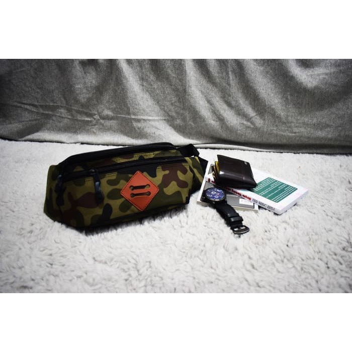 Tas slempang / selempang weistbag / waistbag pinggang pria army murah