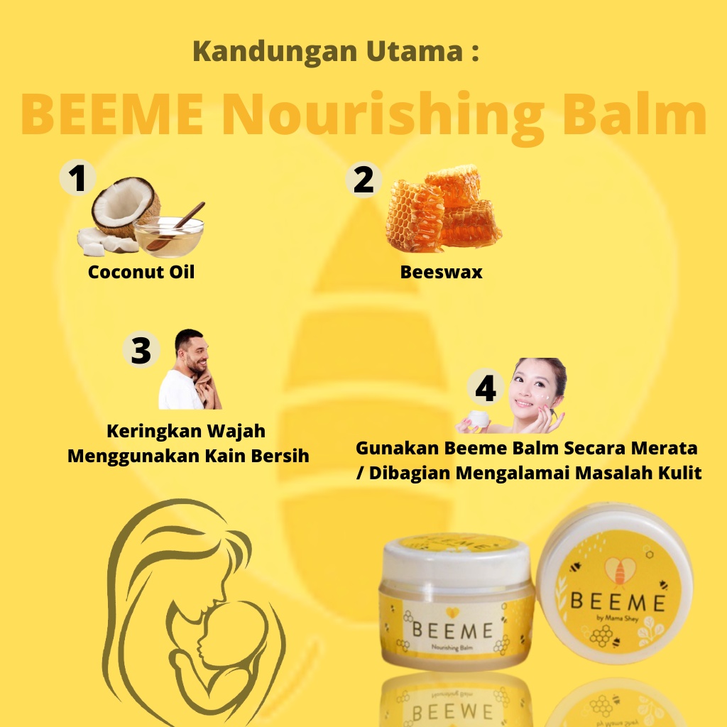 Beeme Beemee Bemee Nourishing Balm Krim Perawatan Wajah Kulit Sensetif Bekas Luka Menutrisi Muka Bayi Balita Bumil Busui Bpom Original