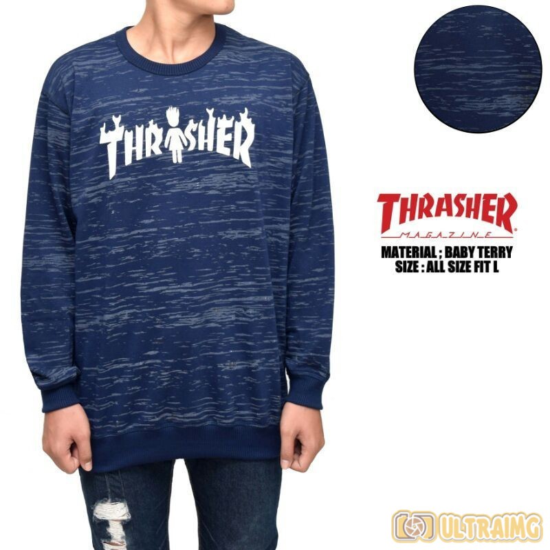 SWEATER JAKET THRASHER KATUN ORI BM