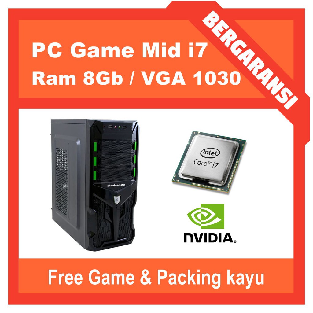 PC GAMING TERMURAH i7 - SSD120 Gb - HDD 1TB VGA DDR5