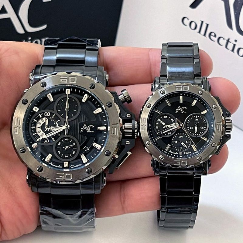 JAM TANGAN COUPLE ALEXANDRE CHRISTIE AC 9205 STAINLESS STEEL ORIGINAL