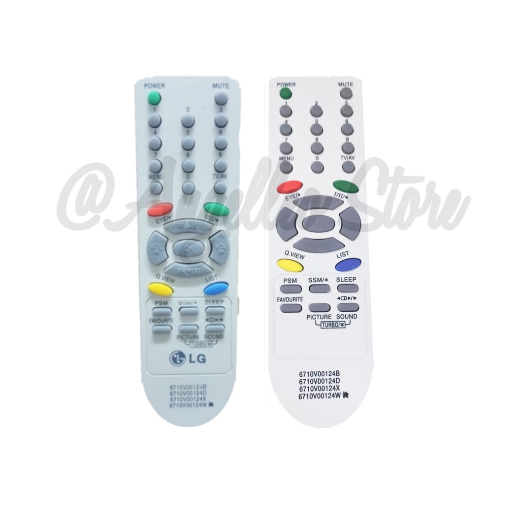 Remot TV Multi~TV Tabung~LG~Putih~124~BARU