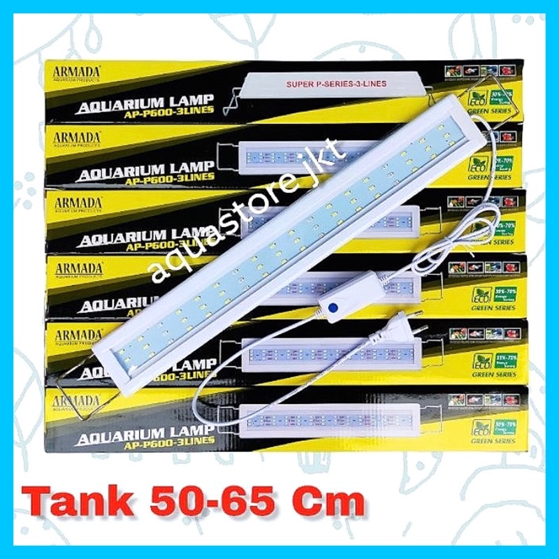 LAMPU AQUARIUM GANTUNG LED P600 A600 60CM ARMADA LED LAMPU AQUARIUM LED AQUASCAPE 60 CM