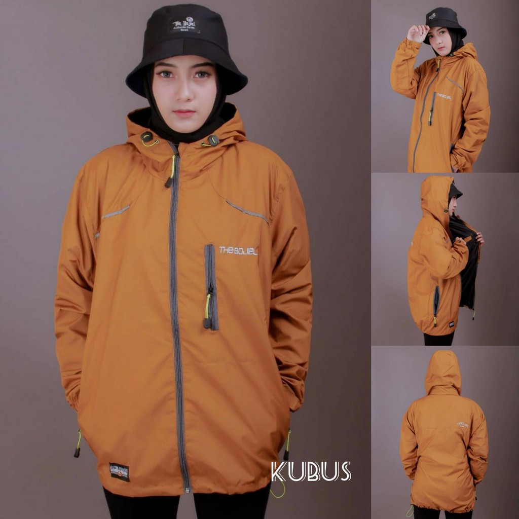 Jaket Pria Waterproof Windproof Qutdoor Jeket Gunung Waterprof Wanita Resleting