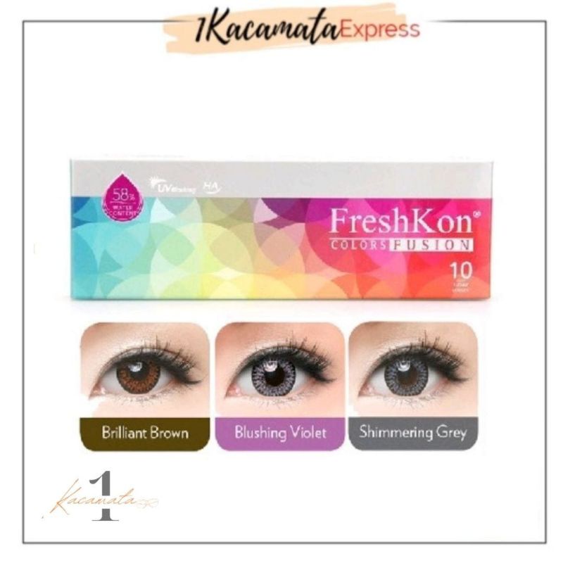 Softlens Warna Harian Freshkon Color Fusion 1Day HA+UV