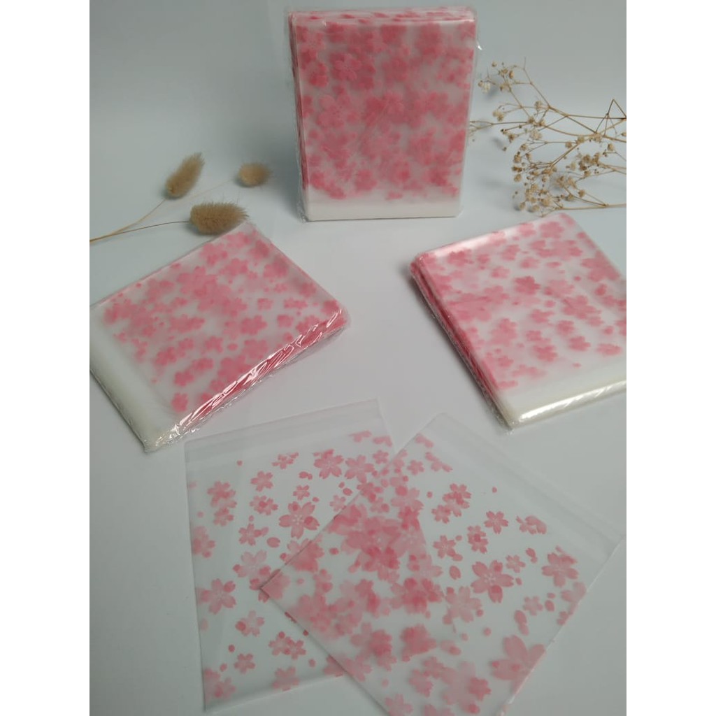 

Plastik Sakura Transparant Doff Perekat - Plastic Cookies 10 x 10 cm
