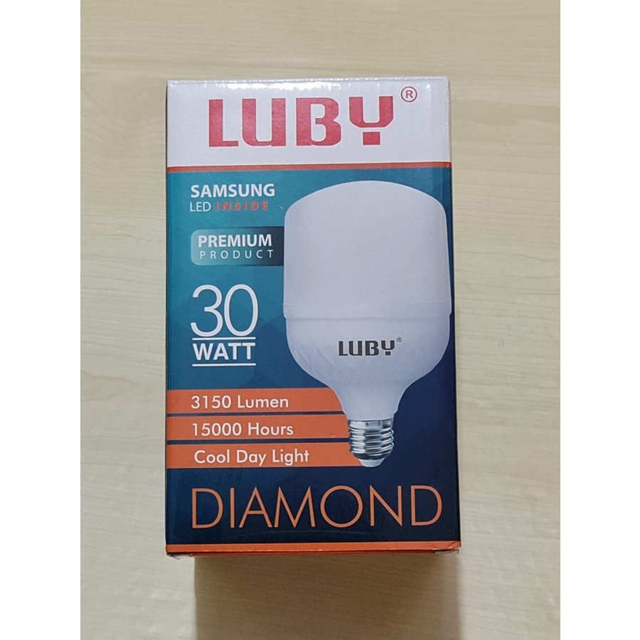 Lampu Bohlam LED 30 Watt Luby Diamond New Generation Samsung Inside Putih Original