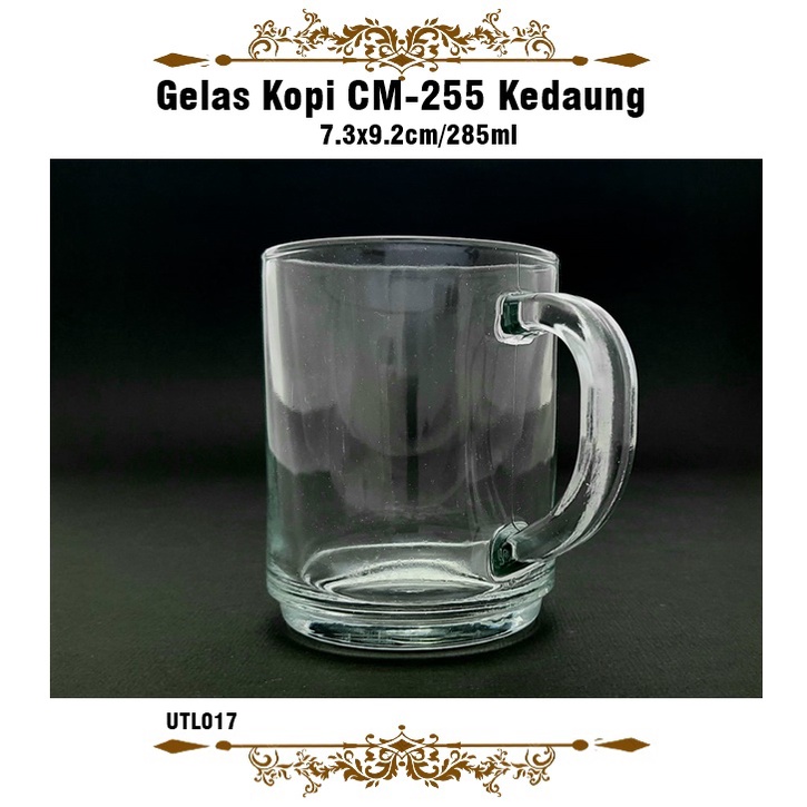 [6pcs] Gelas Kopi CM-255 Kedaung 285ml