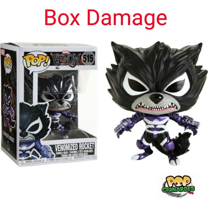 Funko POP Marvel - Venom - Venomized Rocket Raccoon Damage