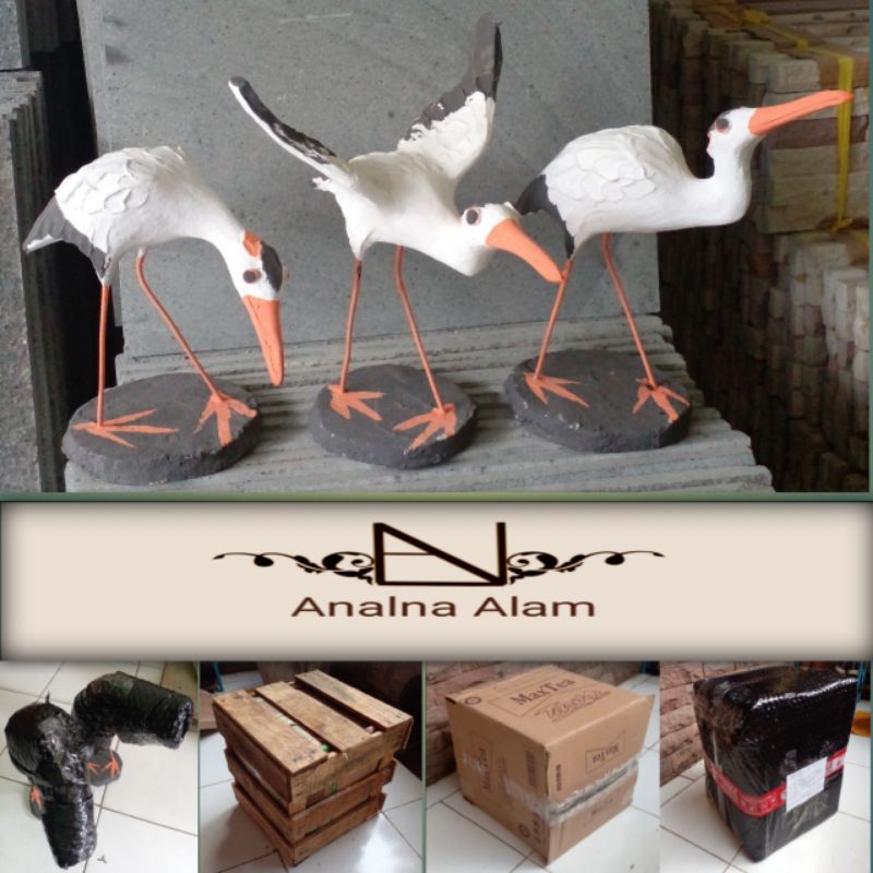 patung bangau/patung burung bango