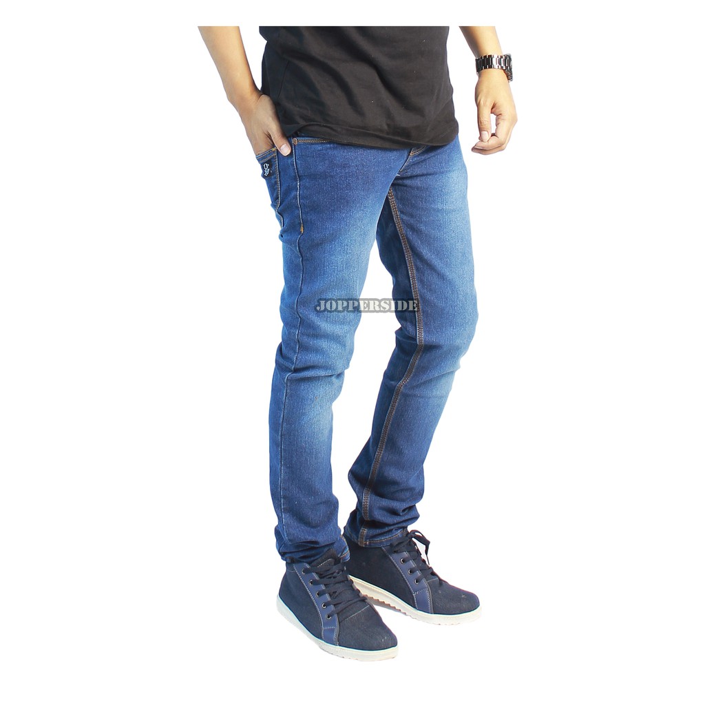 JOPPERSIDE NEVAS CELANA PANJANG JEANS DENIM PRIA PREMIUM NAVY DONGKER GELAP