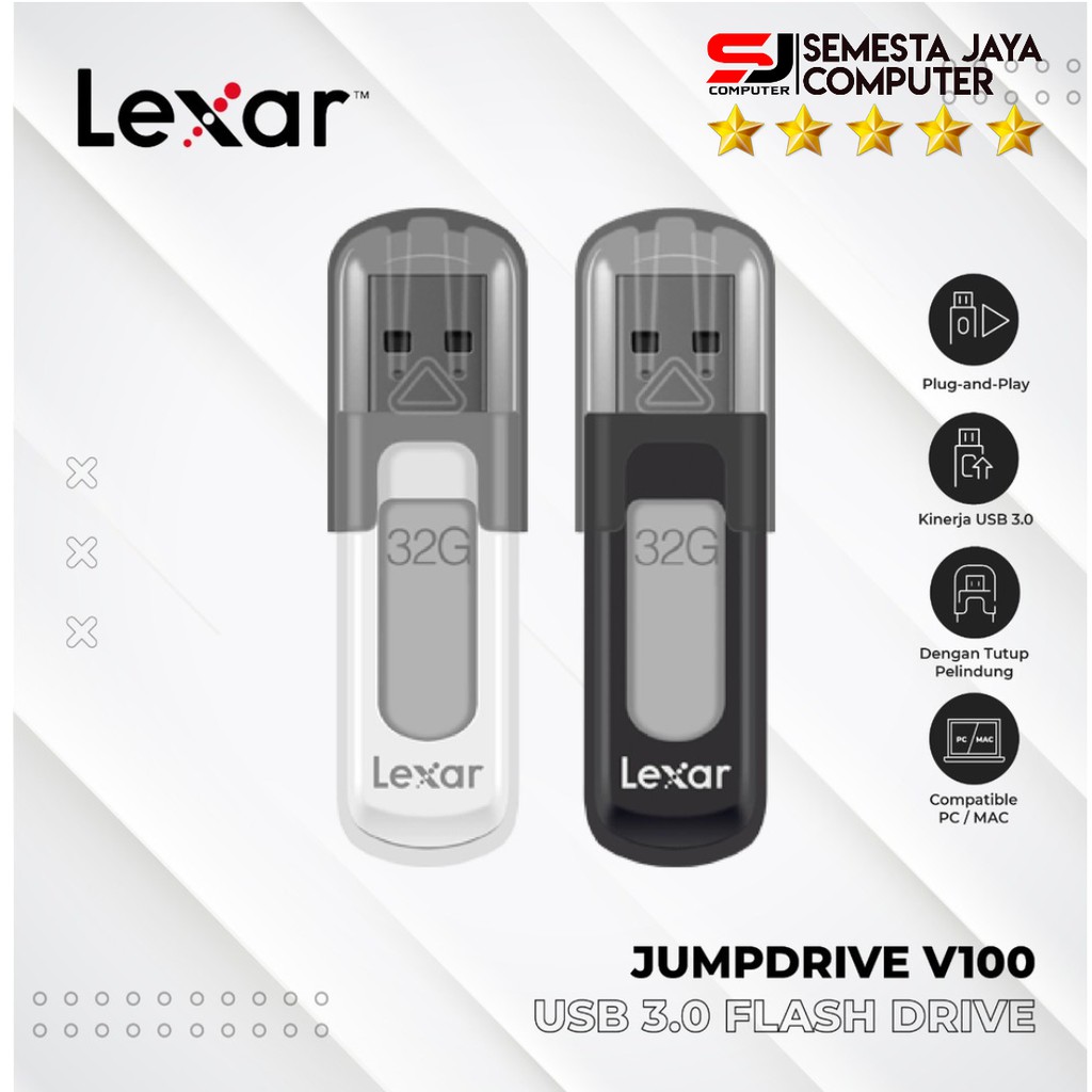 Flashdisk Lexar Jumpdrive V100 USB 3.0 32GB