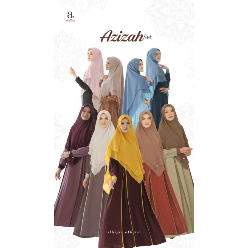 (PREORDER BELUM READY) Gamis Set Murah Gamis Set Syari Murah Gamis Murah Gamis Set Azizah by Alhijaz