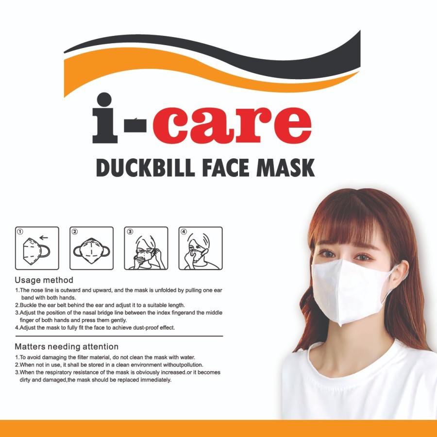 Masker 3ply Duckbill Dewasa Mask Duck Bill Surgical Mask 95% CE Bnpb Pelindung Anti Virus