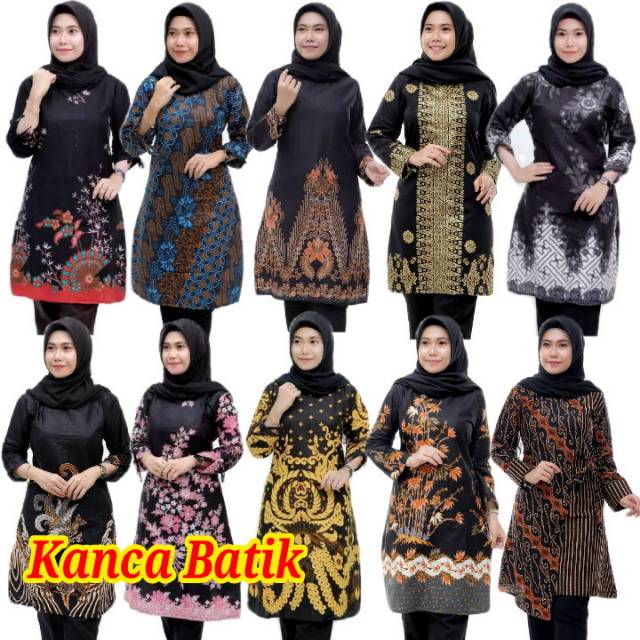 Batik Tunik Shibori Jumputan Terbaru / Hrb026 Yelbor Navbor / Original..