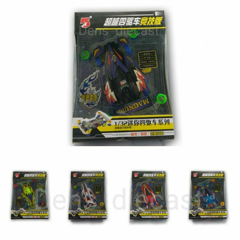 Mini 4wd aoda chasis transparan skala 32