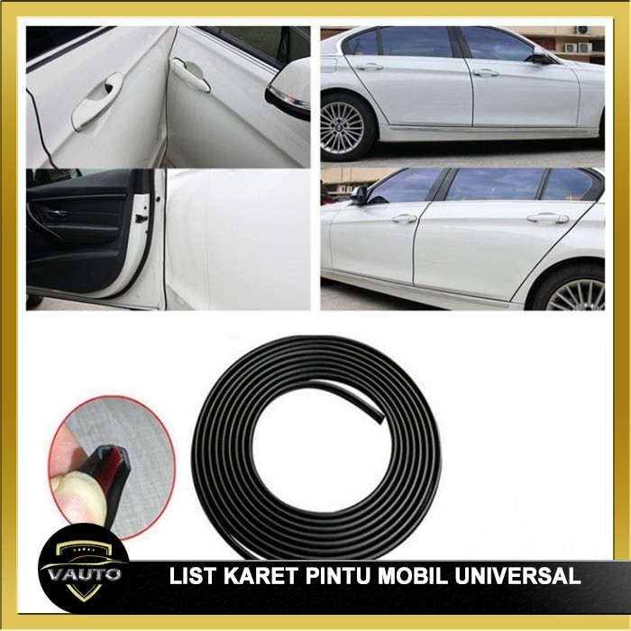 List Pintu Mobil Universal - Pelindung Pintu Hitam - Lis