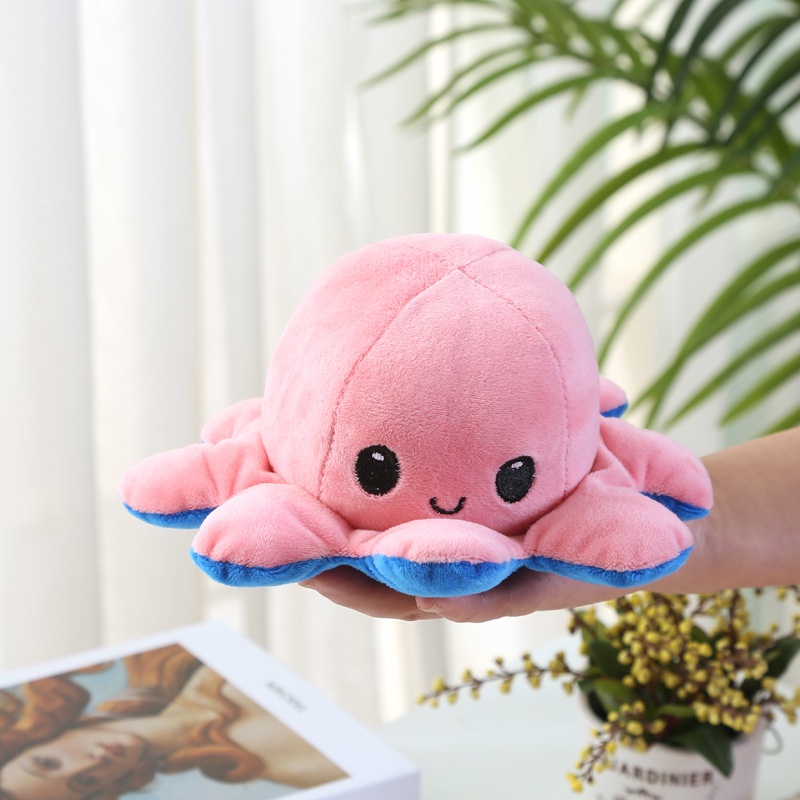 Boneka TikTok Reversible Octopus Cumi Gurita Warna Bolak Balik Soft Yelvo-Won