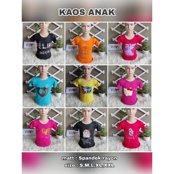 BAJU KAOS ATASAN ANAK:3-4 Thn