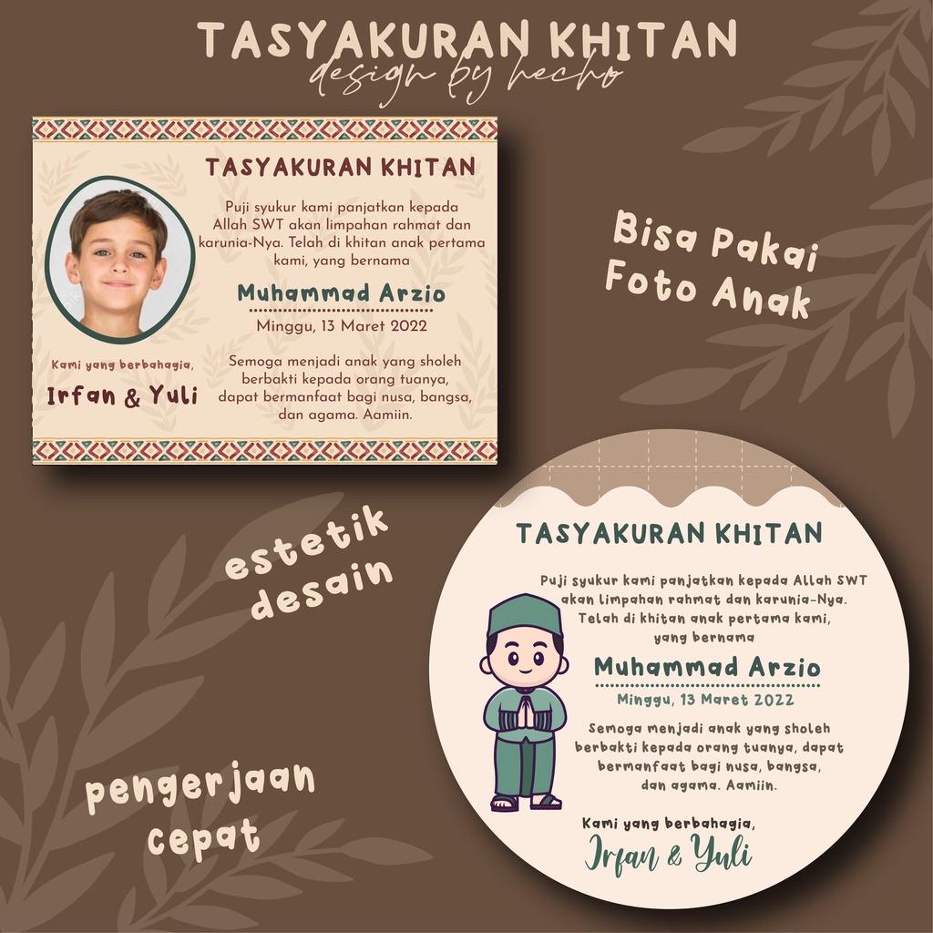 

Stiker / Kartu Tasyakuran Khitan (part 2)