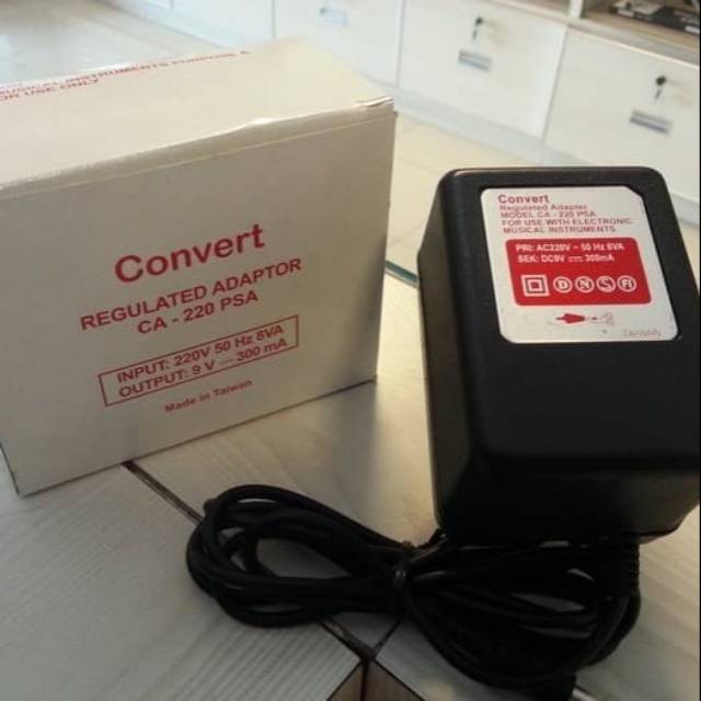 Adaptor Efek Gitar Convert 9V 300 mA