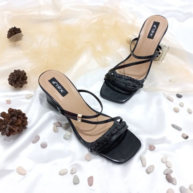 Sandal Wanita sandal high heels tali kepang A'i 01