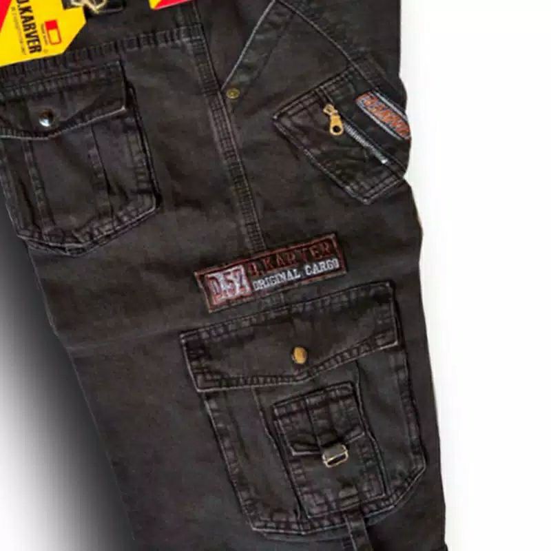 Jumbo Big Size Celana Panjang Cargo / Celana Panjang Kimpol Bahan Semi Jeans Tebal Adem