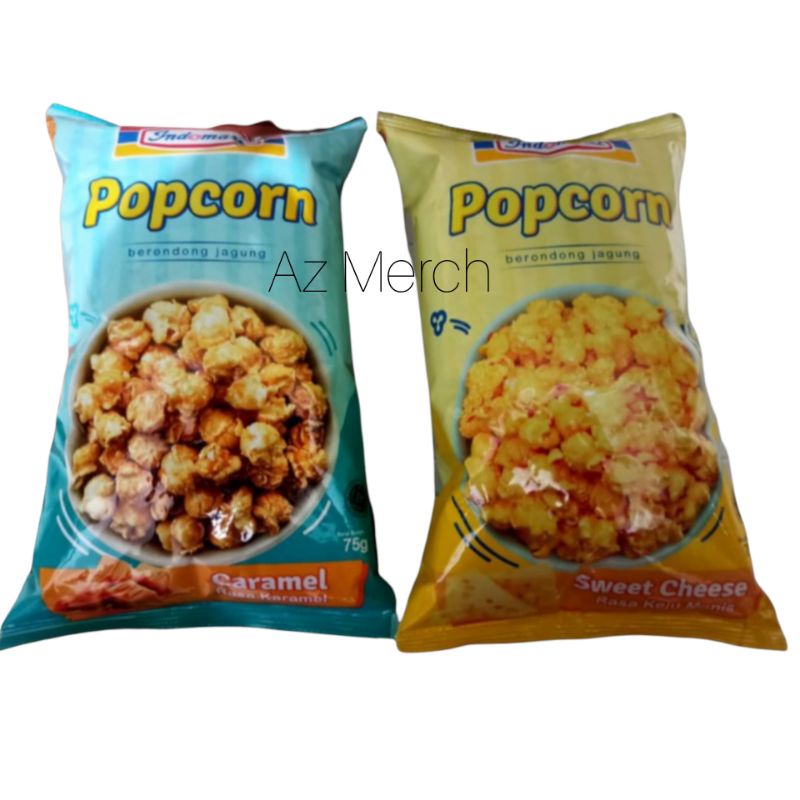 

Popcorn Indomaret / Popcorn Popcorn / Popcorn Caramel 75gr / Popcorn Keju 65gr