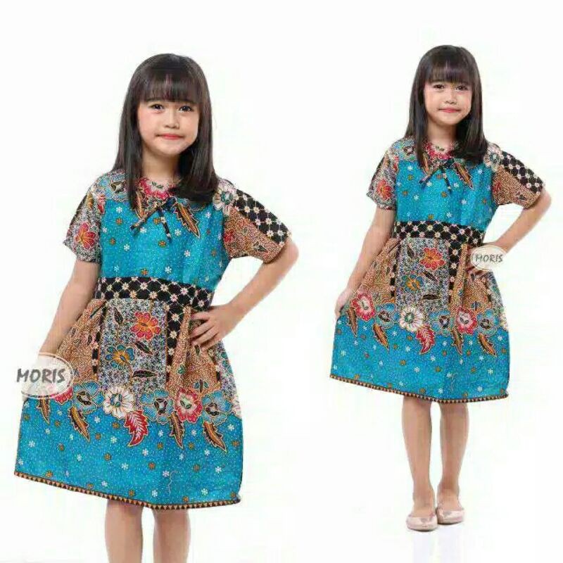 Dress batik Anak 2 sampai 10 Tahun - Baju batik Anak Perempuan Harga Grosir - (COD) bisa ecer