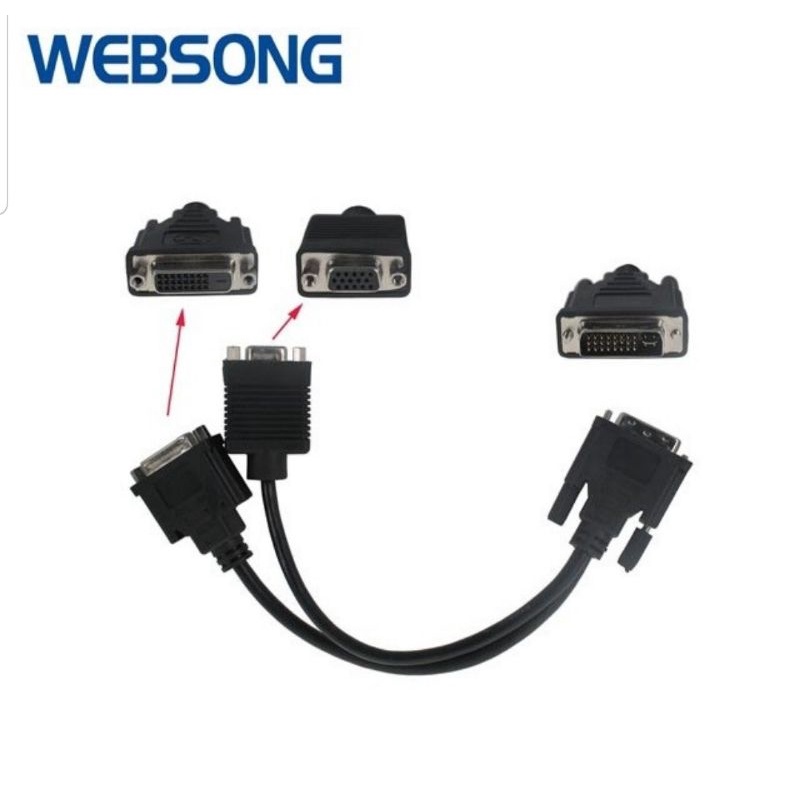 Kabel DVI24+5 Male to DVI24+1 + VGA Female High Quality Websong