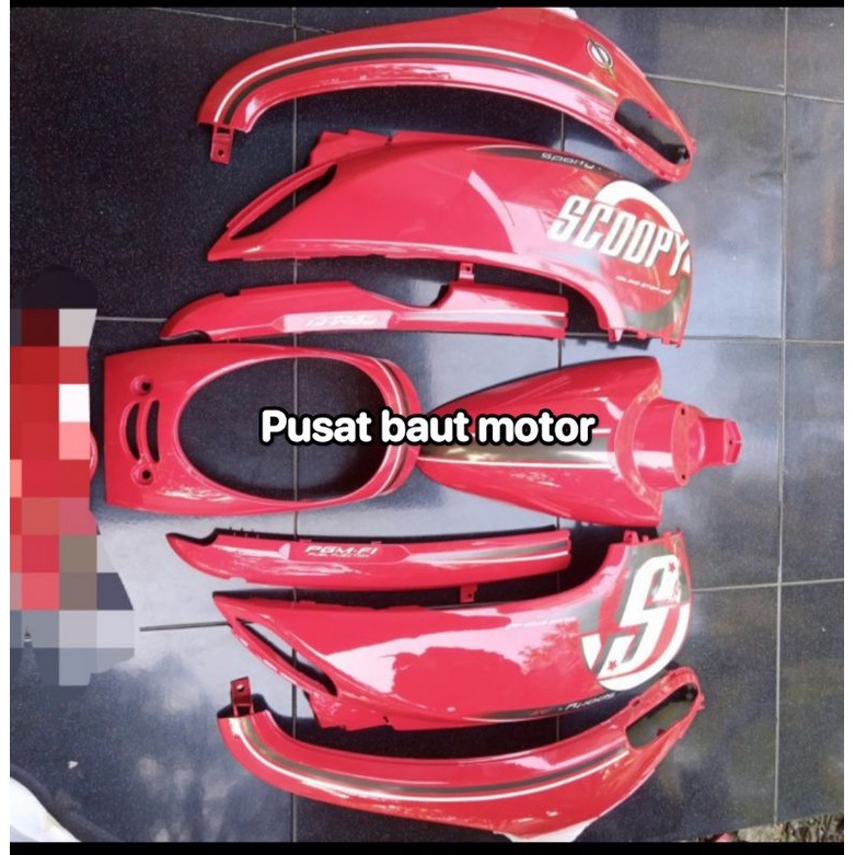 body halus motor honda scoopy FI Merah 2013/2016