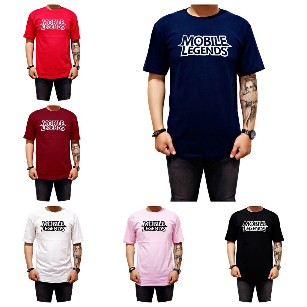 V2 Kaos Distro / Kaos Pria / Kaos Murah / Oblong Unisex MOBILE LEGENDS ML LOGO LAMA 6 WARNA S M L XL