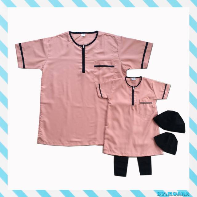 GAMIS KOKO MUARA COUPLE MOCCAA STRIPE BLACK