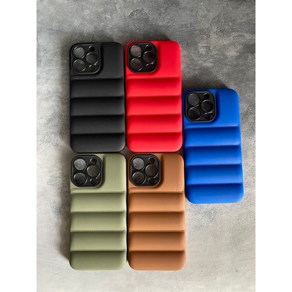 PUFF CASE IPHONE 13PROMAX 12PROMAX 11PROMAX 13PRO 13 13MINI 12PRO 12 11 11PRO XR XS X XSMAX 7PLUS 8PLUS !! READY 7 WARNA LENGKAP