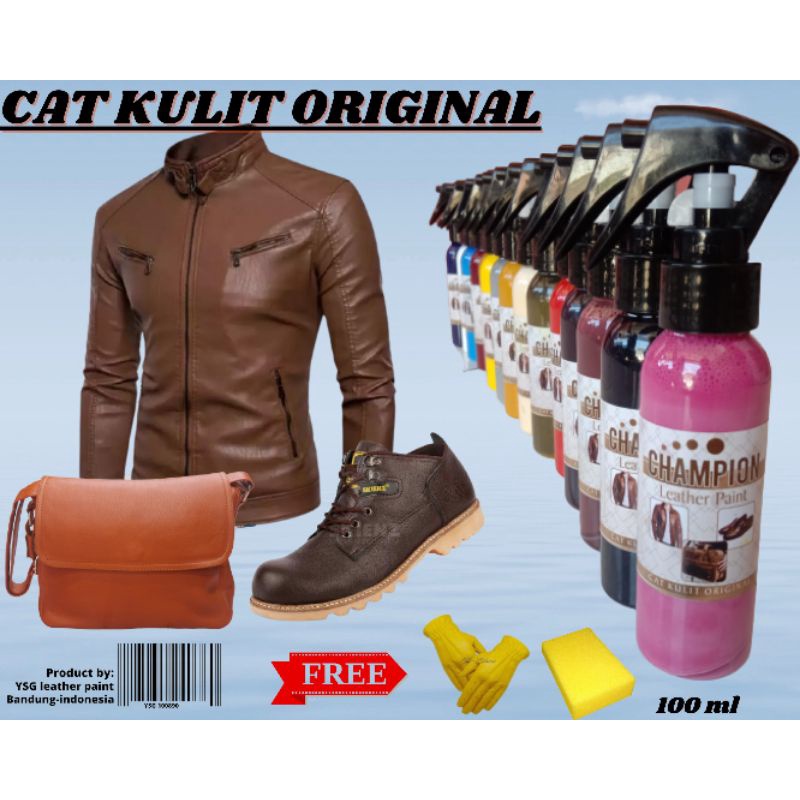 cat kulit asli warna magenta isi 100 ml,cat jaket kulit,cat sepatu kulit,cat tas kulit,dll