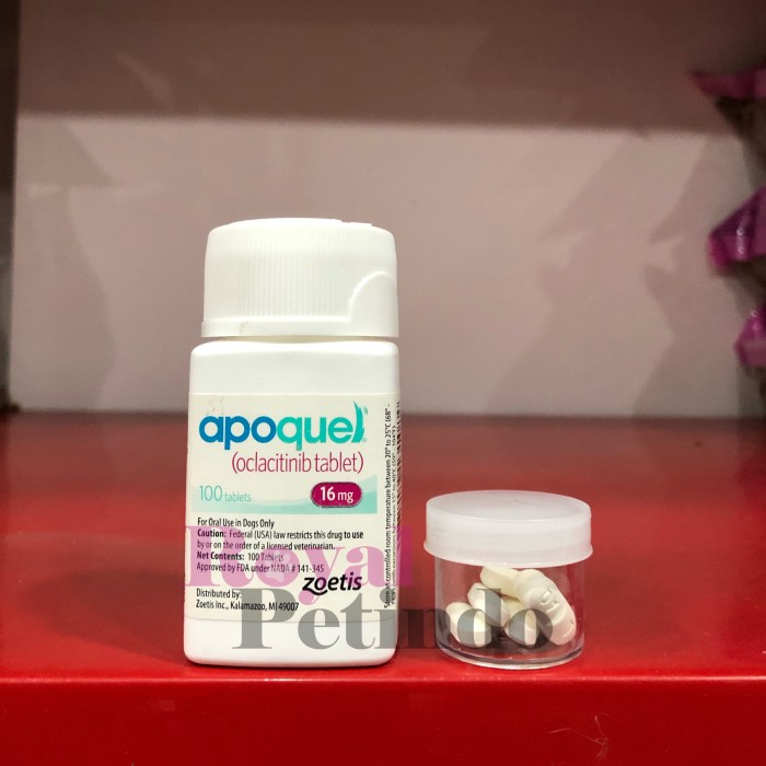 Obat Anjing - Apoquel 16 Mg Obat Anti Gatal Dan Alergi Anjing ( 10 Tablet )