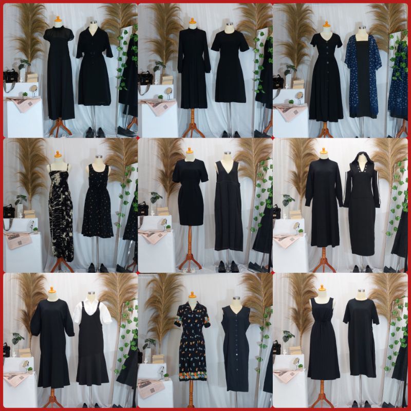 BLACK DRESS, LONGDRESS KHUSUS BLACK DRESS, VINTAGE DRESS