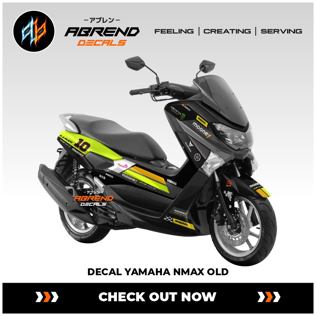Decal Nmax Old Mooney VR 46 / Stiker Motor Yamaha Nmax Full Body / Stock Decals