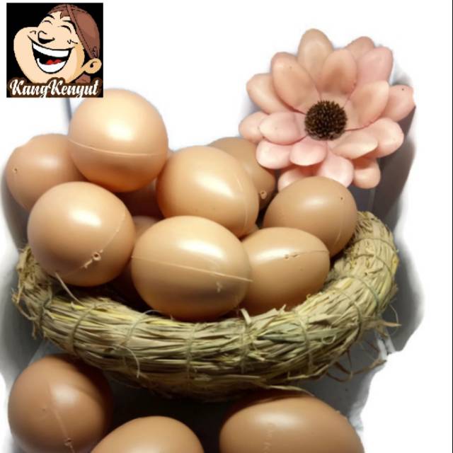 Telur plastik telur ayam/telur plastik telur bebek 1 butir