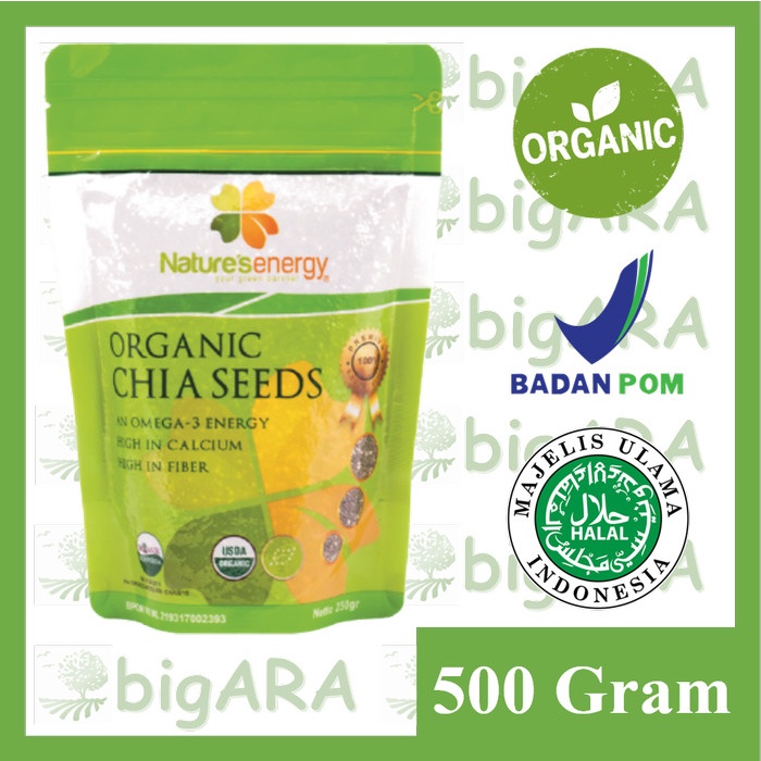 

ORIGINAL MURAH Nature's Energy Chia Seeds 500gr Nature Natures Chia Seed 500g 500
