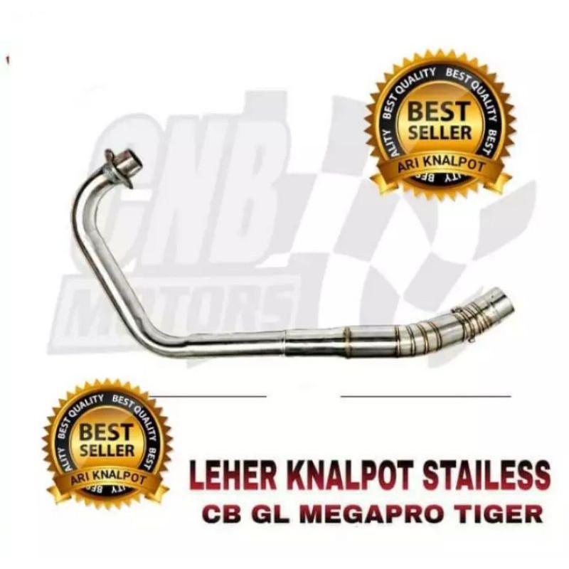 LEHER KNALPOT CB GL TIGER MEGAPRO PIPA LEHER KNALPOT herex